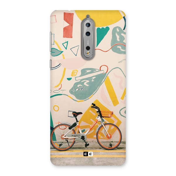 Street Art Bicycle Back Case for Nokia 8