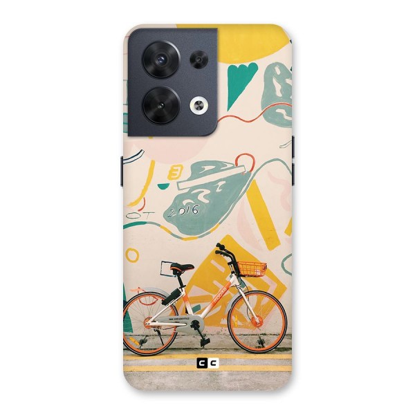 Street Art Bicycle Back Case for Oppo Reno8 5G