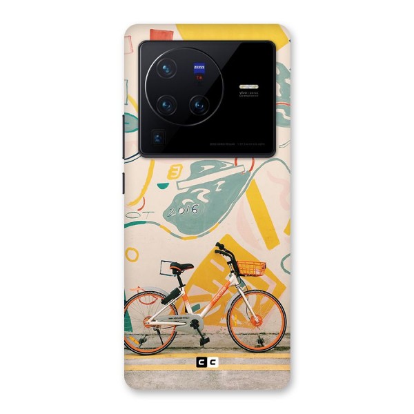 Street Art Bicycle Back Case for Vivo X80 Pro