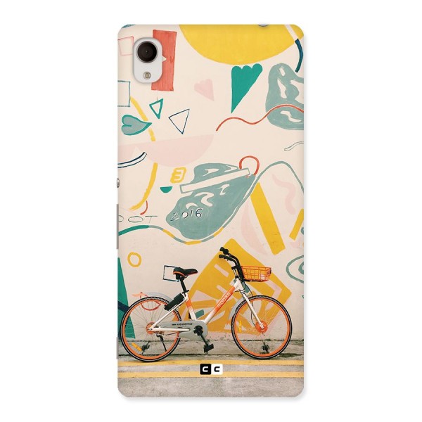 Street Art Bicycle Back Case for Xperia M4 Aqua