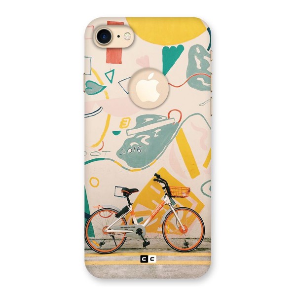 Street Art Bicycle Back Case for iPhone 8 Logo Cut