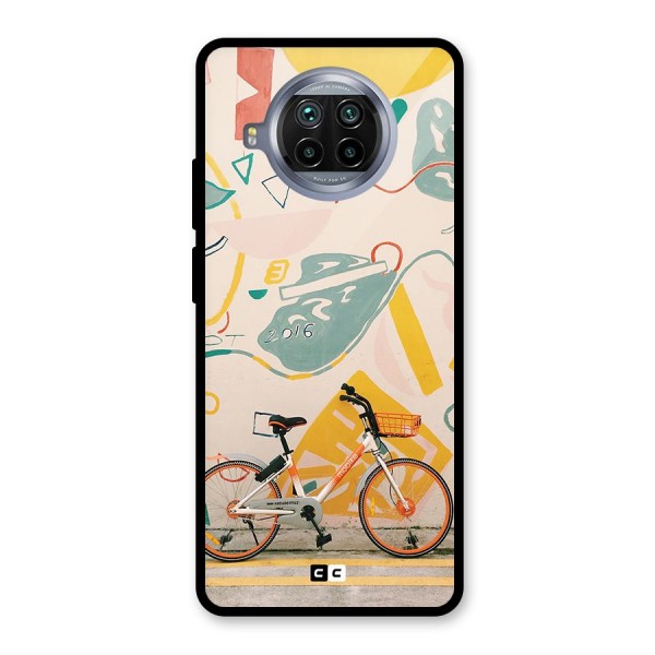 Street Art Bicycle Glass Back Case for Mi 10i