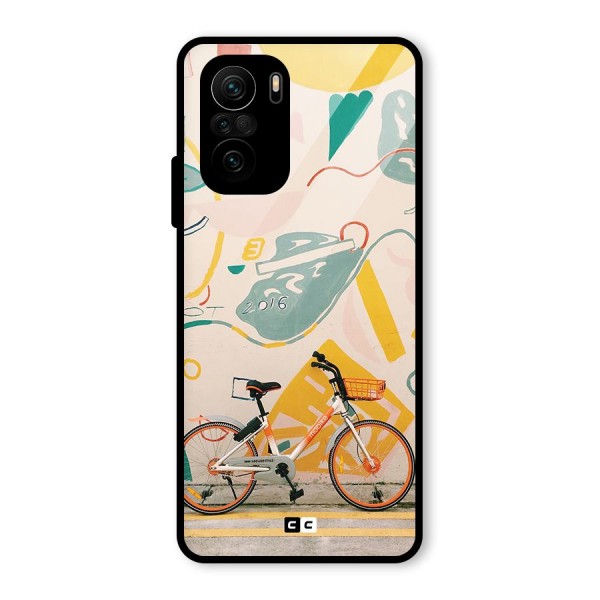 Street Art Bicycle Glass Back Case for Mi 11x