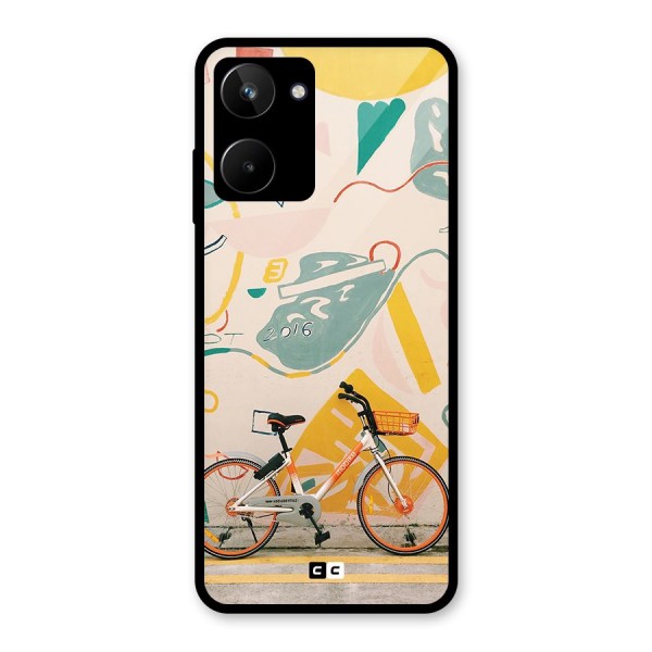 Street Art Bicycle Glass Back Case for Realme 10