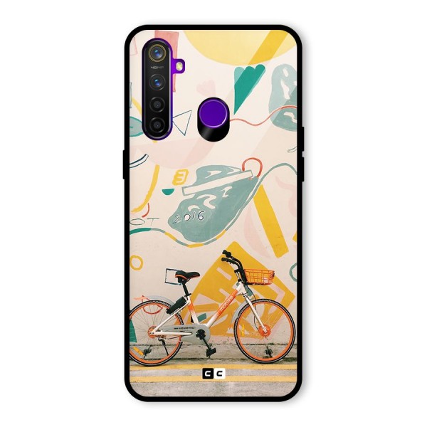 Street Art Bicycle Glass Back Case for Realme 5 Pro