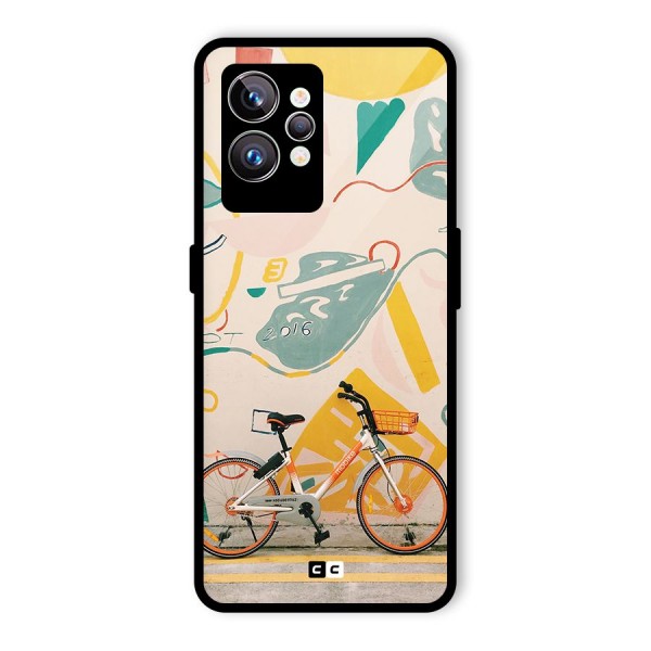 Street Art Bicycle Glass Back Case for Realme GT2 Pro