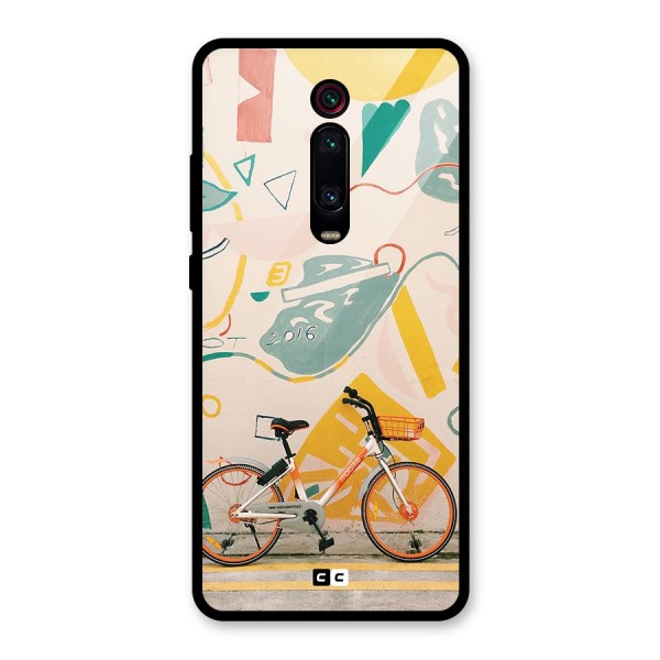 Street Art Bicycle Glass Back Case for Redmi K20