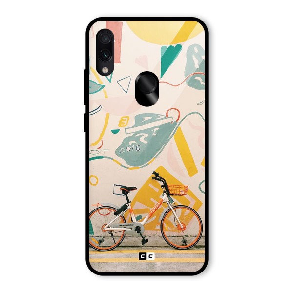 Street Art Bicycle Glass Back Case for Redmi Note 7S