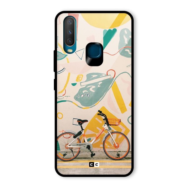 Street Art Bicycle Glass Back Case for Vivo Y12