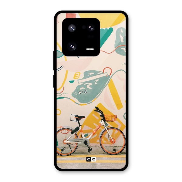 Street Art Bicycle Glass Back Case for Xiaomi 13 Pro