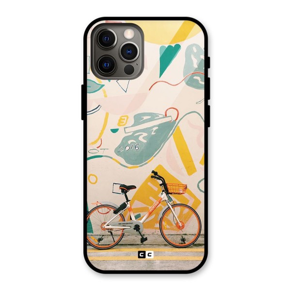 Street Art Bicycle Glass Back Case for iPhone 12 Pro