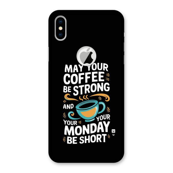 Strong Coffee Back Case for iPhone XS Logo Cut