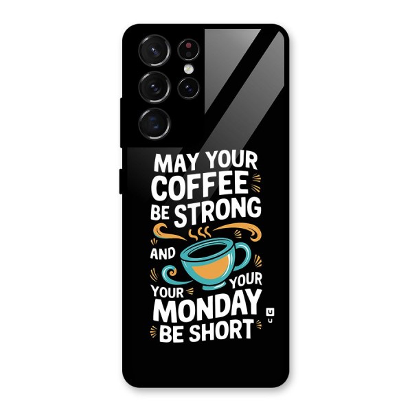 Strong Coffee Glass Back Case for Galaxy S21 Ultra 5G