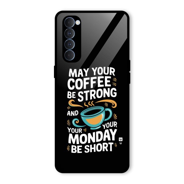 Strong Coffee Glass Back Case for Oppo Reno4 Pro