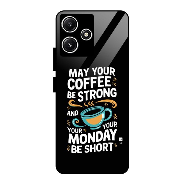 Strong Coffee Glass Back Case for Poco M6 Pro