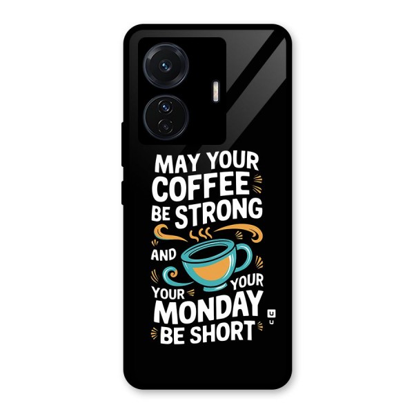 Strong Coffee Glass Back Case for Vivo iQOO Z6 Pro