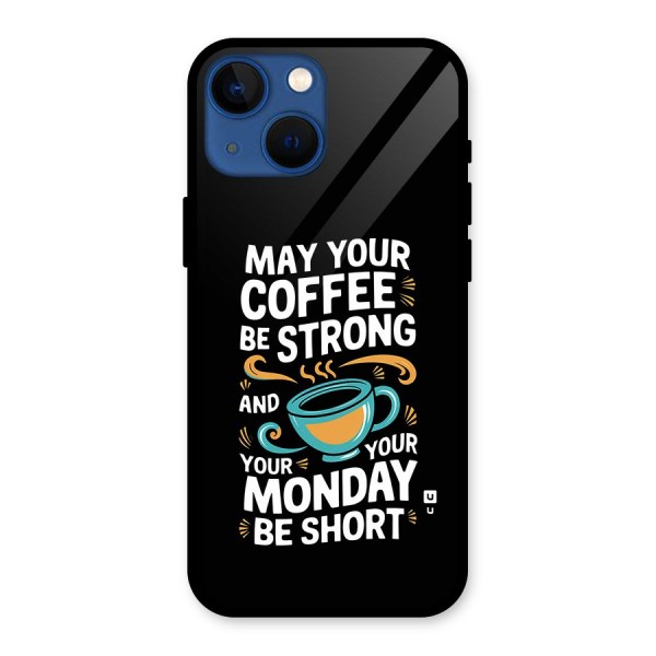 Strong Coffee Glass Back Case for iPhone 13 Mini