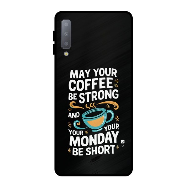 Strong Coffee Metal Back Case for Galaxy A7 (2018)