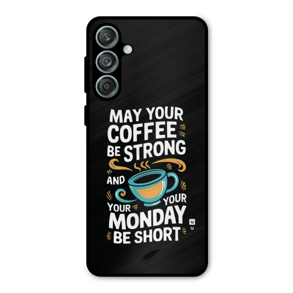 Strong Coffee Metal Back Case for Galaxy M55 5G
