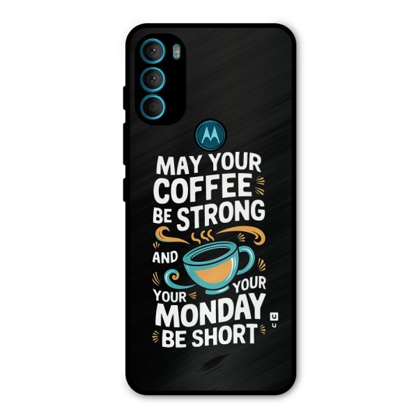 Strong Coffee Metal Back Case for Moto G71 5G