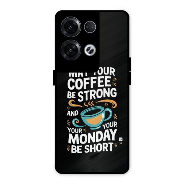 Strong Coffee Metal Back Case for Oppo Reno8 Pro 5G