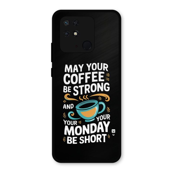 Strong Coffee Metal Back Case for Redmi 10