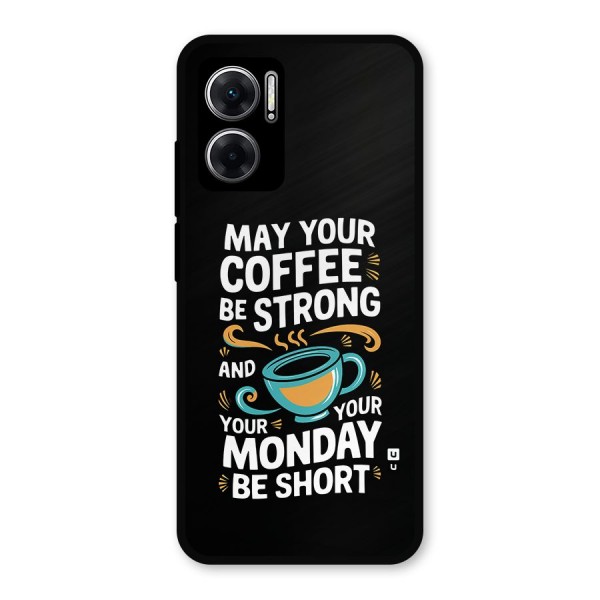 Strong Coffee Metal Back Case for Redmi 11 Prime 5G