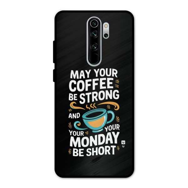 Strong Coffee Metal Back Case for Redmi Note 8 Pro