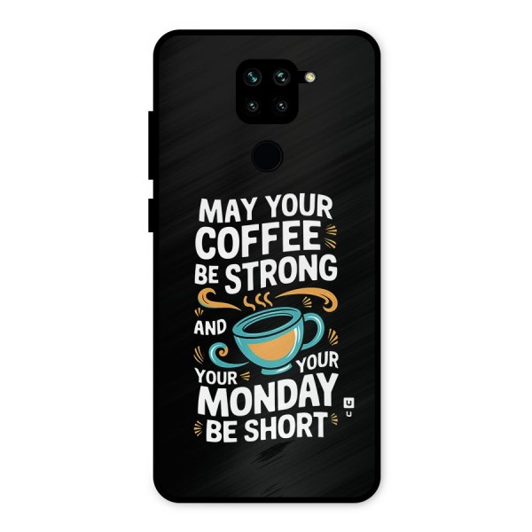 Strong Coffee Metal Back Case for Redmi Note 9