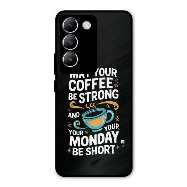 Strong Coffee Metal Back Case for Vivo T3 5G