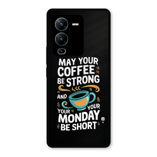 Strong Coffee Metal Back Case for Vivo V25 Pro