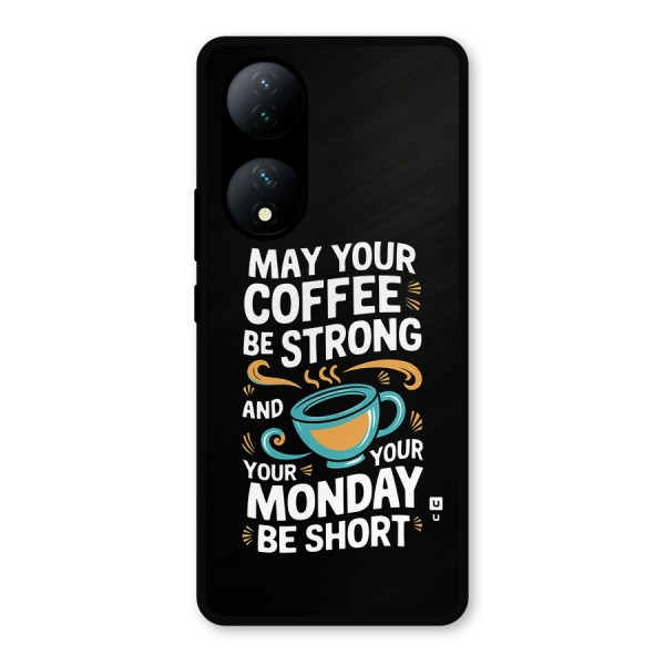 Strong Coffee Metal Back Case for Vivo Y100a