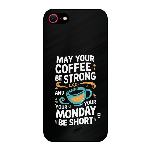 Strong Coffee Metal Back Case for iPhone SE 2020