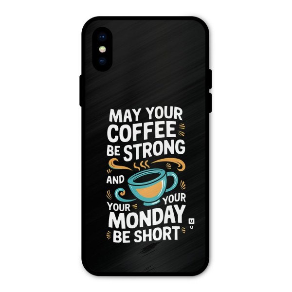 Strong Coffee Metal Back Case for iPhone X