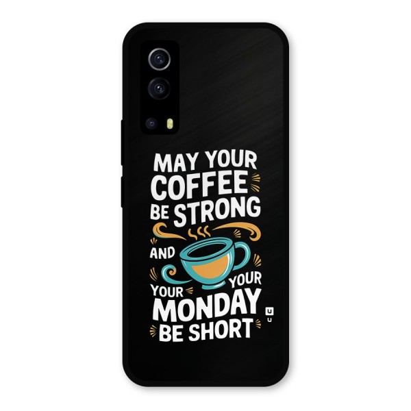 Strong Coffee Metal Back Case for iQOO Z3