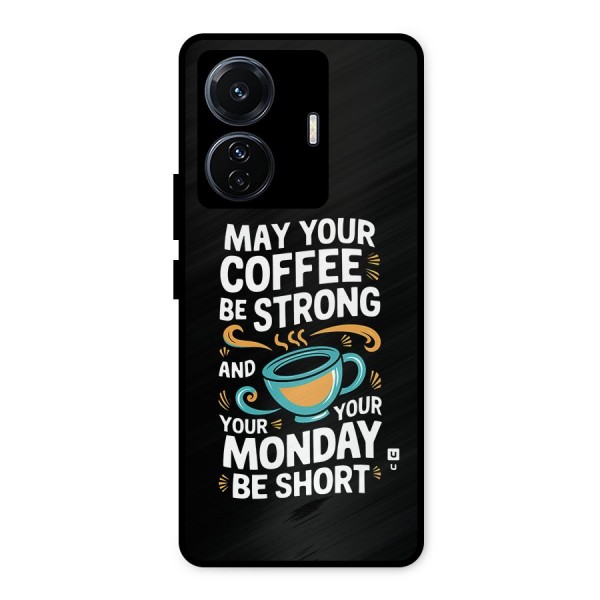 Strong Coffee Metal Back Case for iQOO Z6