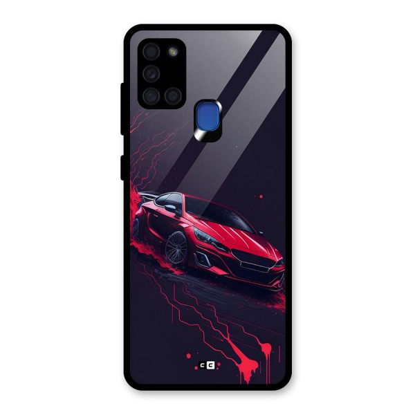 Stunning Car Glass Back Case for Galaxy A21s