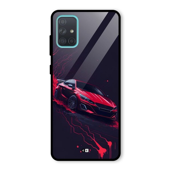 Stunning Car Glass Back Case for Galaxy A71