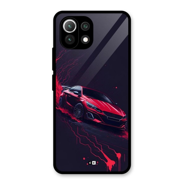 Stunning Car Glass Back Case for Mi 11 Lite