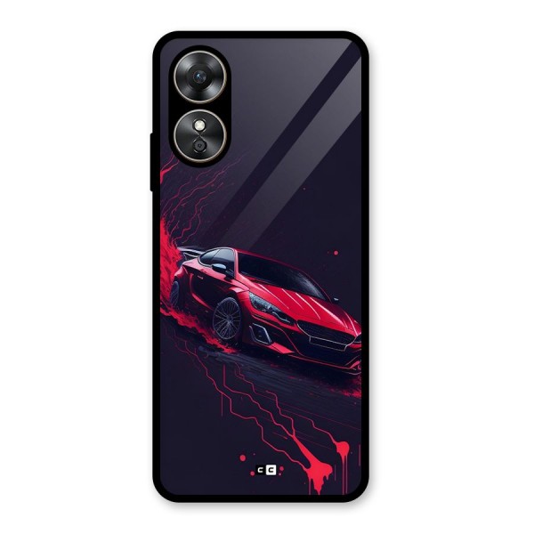 Stunning Car Glass Back Case for Oppo A17