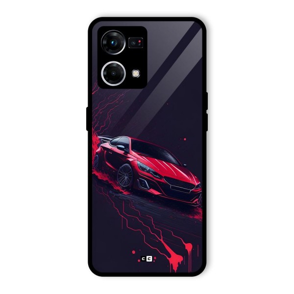 Stunning Car Glass Back Case for Oppo F21 Pro 4G