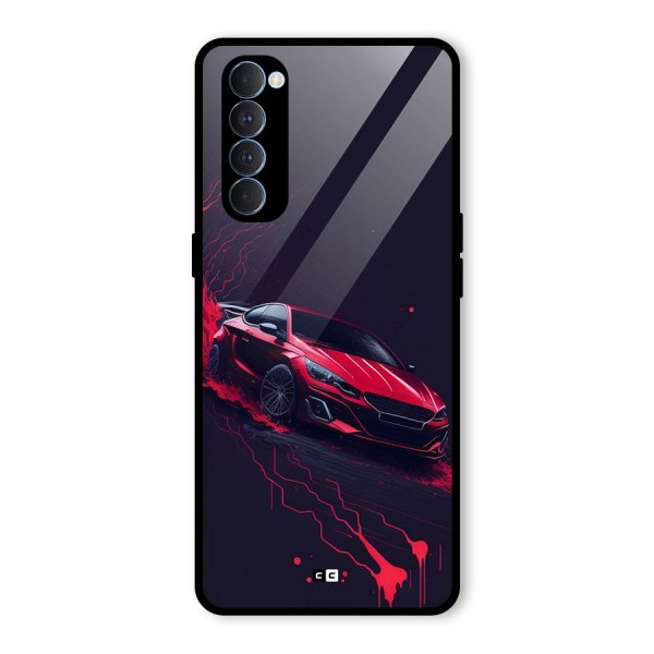 Stunning Car Glass Back Case for Oppo Reno4 Pro