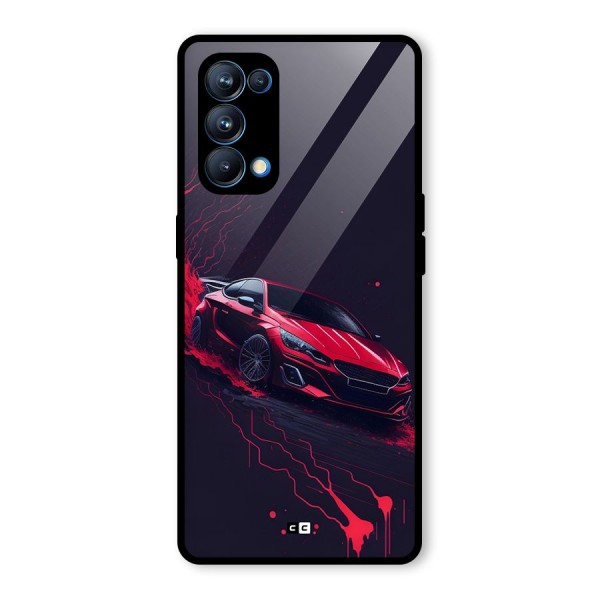 Stunning Car Glass Back Case for Oppo Reno5 Pro 5G