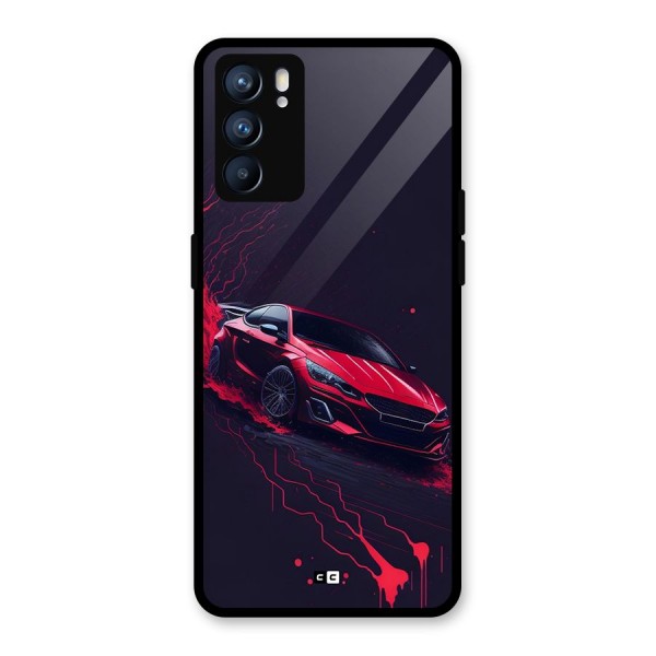 Stunning Car Glass Back Case for Oppo Reno6 5G