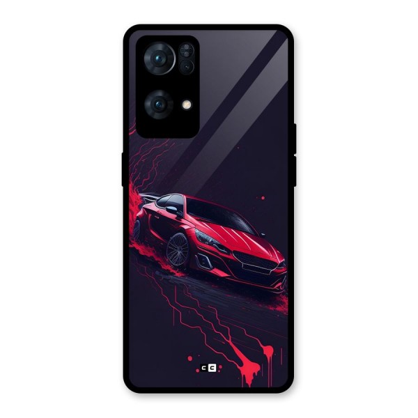 Stunning Car Glass Back Case for Oppo Reno7 Pro 5G