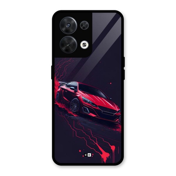 Stunning Car Glass Back Case for Oppo Reno8 5G