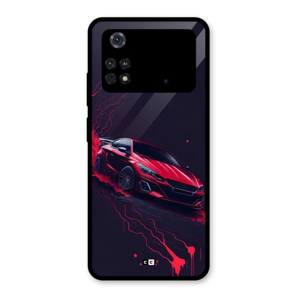 Stunning Car Glass Back Case for Poco M4 Pro 4G