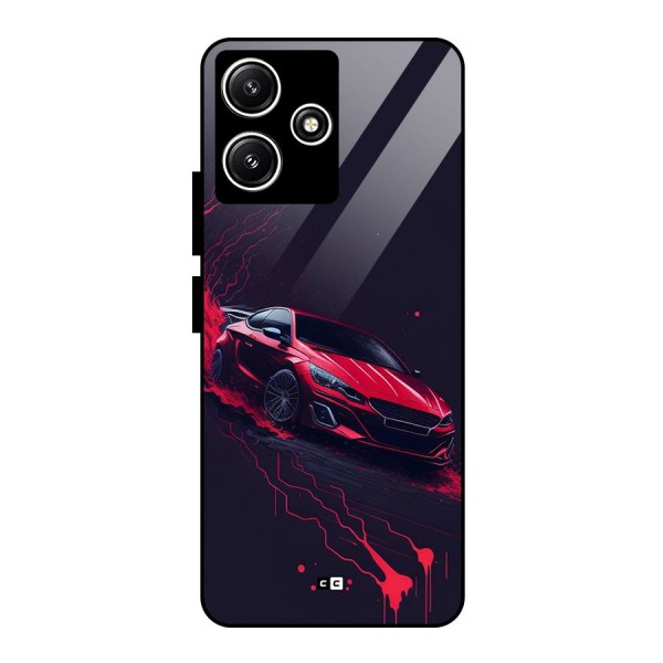 Stunning Car Glass Back Case for Poco M6 Pro