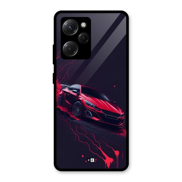 Stunning Car Glass Back Case for Poco X5 Pro