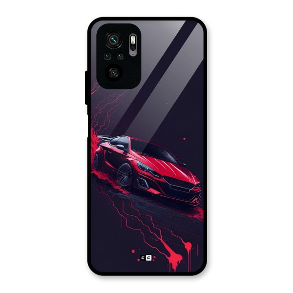 Stunning Car Glass Back Case for Redmi Note 10